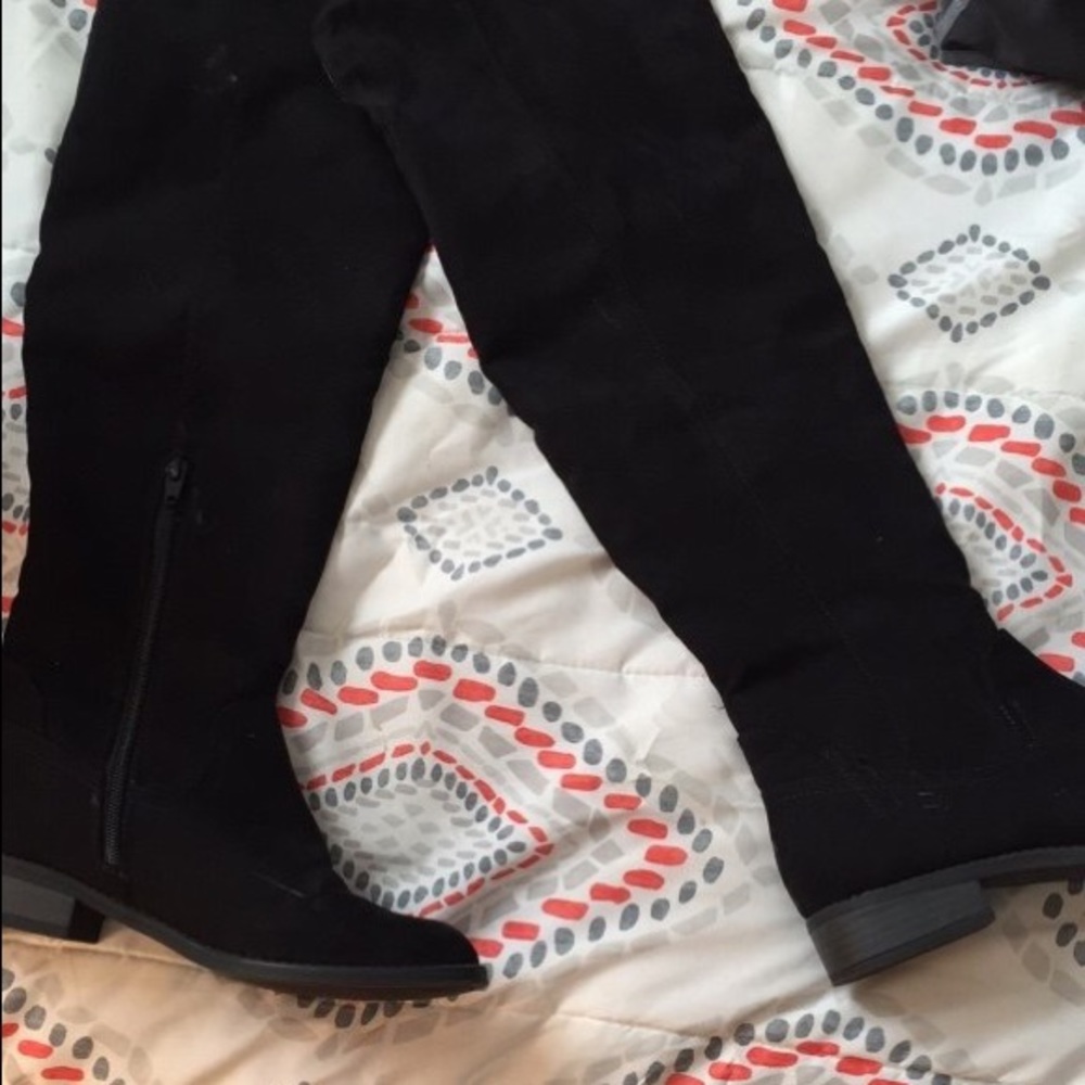 Black over the knee boot